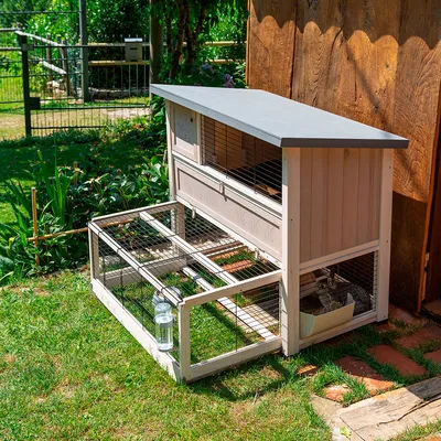 Ferplast Clapier à lapins en bois FSC à deux étages avec RANCH 120 MAX