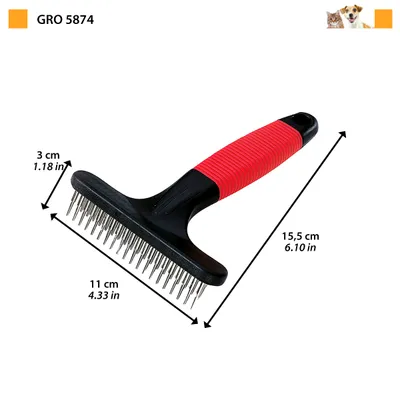 Ferplast Peigne rateau avec dents rotatives pour chiens GRO 5874