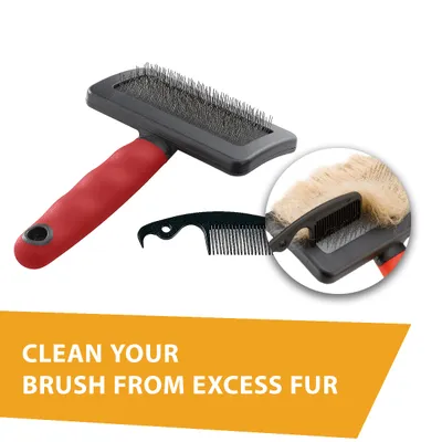 Ferplast Brosse à carder pour chiens à poil moyen et long GRO 5946 LARGE