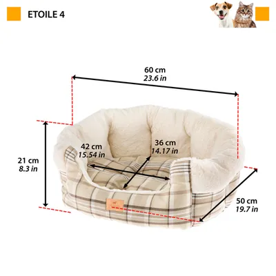 Ferplast Couchette en tissu et fourrure écologique pour ETOILE