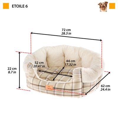 Ferplast Couchette en tissu et fourrure écologique pour ETOILE
