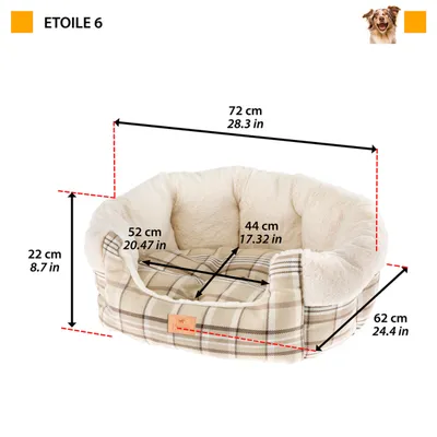 Ferplast Couchette en tissu et fourrure écologique pour ETOILE