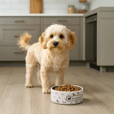 Ferplast Ecuelle en céramique pour chats et chiens. JUNO