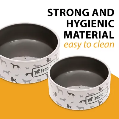 Ferplast Ecuelle en céramique pour chats et chiens. JUNO