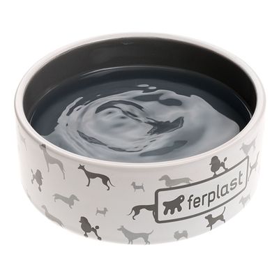Ferplast Ecuelle en céramique pour chats et chiens. JUNO