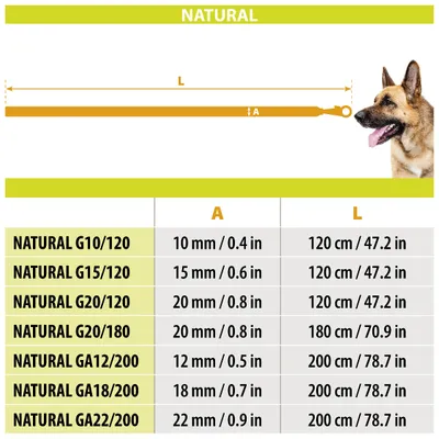 Ferplast Trainingsleine für Hunde aus Leder NATURAL GA Ferplast Trainingsleine für Hunde aus Leder NATURAL GA