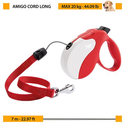 Ferplast Laisse extensible avec cordon extensible jusqu'à 7 AMIGO CORD LONG