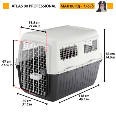 Ferplast Transport pour chiens de grande taille ATLAS 80