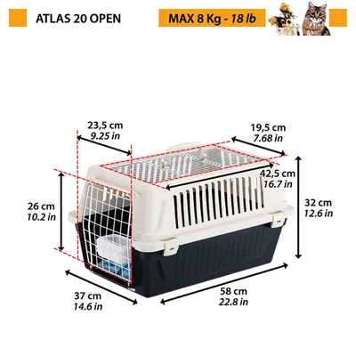Ferplast Transport pour petits chiens et chats Ferplast ATLAS OPEN