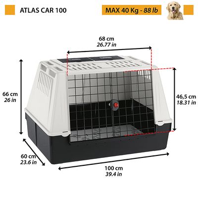 Ferplast Transport pour chiens pour des voyages en voiture. ATLAS CAR