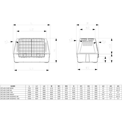 Ferplast Transport pour chiens pour des voyages en voiture. ATLAS CAR