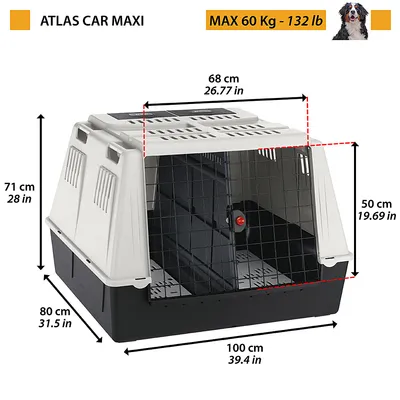 Ferplast Transport pour chiens pour des voyages en voiture. ATLAS CAR