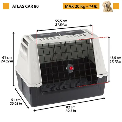Ferplast Transport pour chiens pour des voyages en voiture. ATLAS CAR