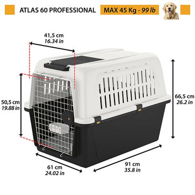 Ferplast Panier de transport pour chiens de taille grande. ATLAS 50-60