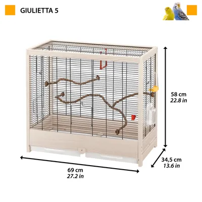 Cage à Oiseaux Giulietta Maison pour Oiseaux Volières Multi-taille