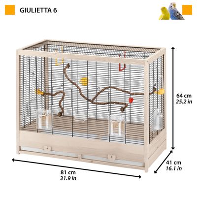 Cage à Oiseaux Giulietta Maison pour Oiseaux Volières Multi-taille