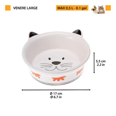 Ferplast Gamelle en céramique émaillée pour chats VENERE