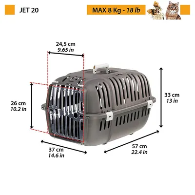 Ferplast Cage de transport Ferplast JET 20 pour chats et JET 20