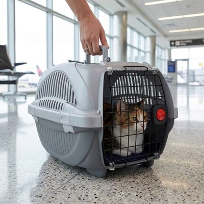 Ferplast Porte-chiens et chats de petite taille avec toit ATLAS DELUX