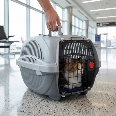 Ferplast Porte-chiens et chats de petite taille avec toit ATLAS DELUX