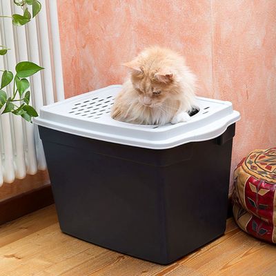 Ferplast Toilettes Couvertes pour Chat avec entrée JUMPY