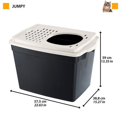 Ferplast Toilettes Couvertes pour Chat avec entrée JUMPY