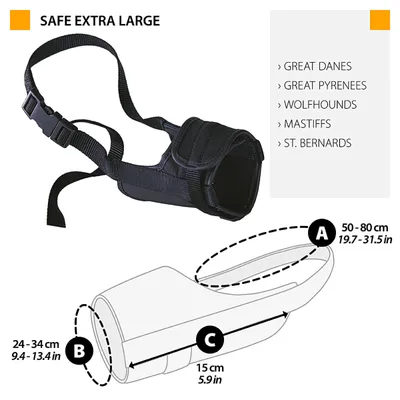 Ferplast Muselière réglable pour chiens avec rembourrage SAFE