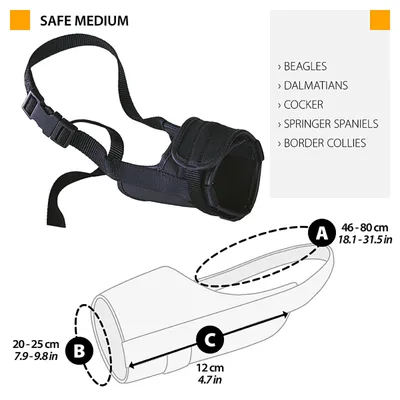 Ferplast Muselière réglable pour chiens avec rembourrage SAFE