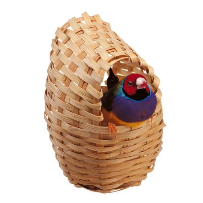 Ferplast Nid fermé en osier pour canaris, petits oiseaux et Nid PA 4452