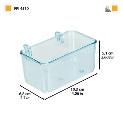 Ferplast Mangeoire en plastique transparente pour petits Mangeoire FPI