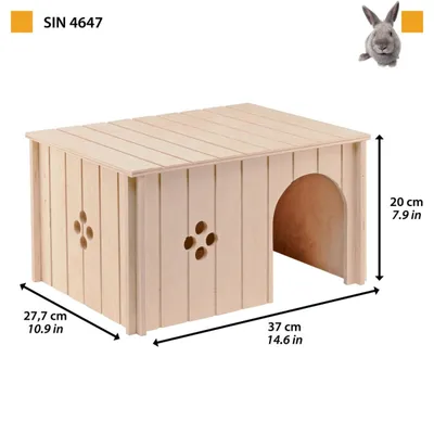 Ferplast Maison pour lapins Ferplast SIN 4647 en bois FSC SIN 4647