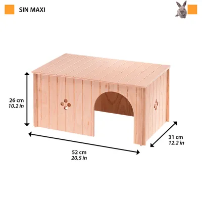 Ferplast Grande maison pour lapins, lapins béliers, SIN MAXI
