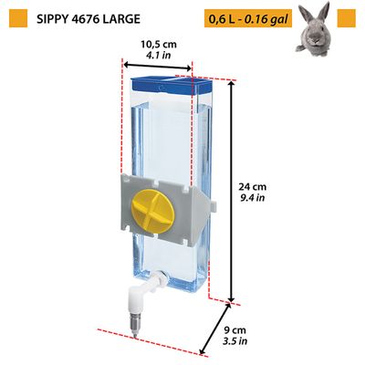 Ferplast Abreuvoir pour lapins et grand rongeur SIPPY 4676