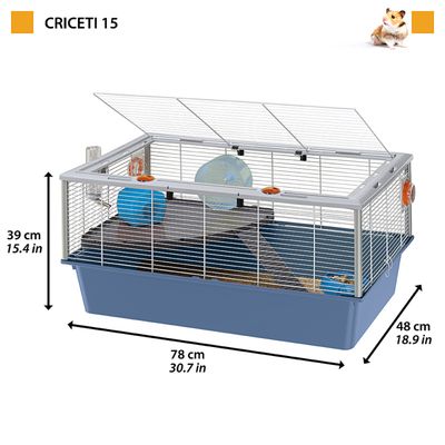 Ferplast Cage pour rongeurs FERPLAST CRICETI 80 : adaptée CRICETI 15