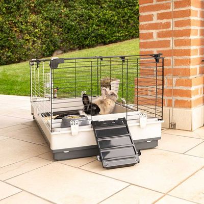 Cage pour Lapins Krolik L/XL Maison de Lapins Animaux Multicolore