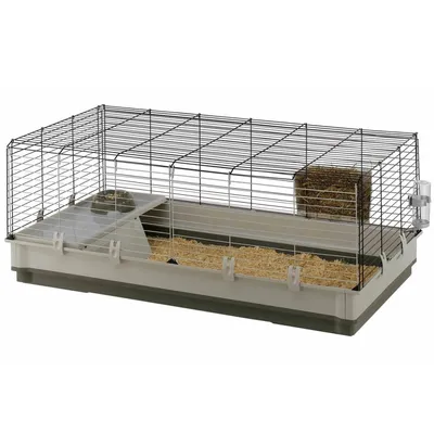Cage pour Lapins Krolik L/XL Maison de Lapins Animaux Multicolore