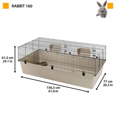 Ferplast Cage de grandes dimensions pour plusieurs lapins RABBIT 160