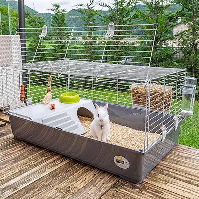 Cage pour Lapins Rabbit Maison de Lapins Clapier Multi-taille