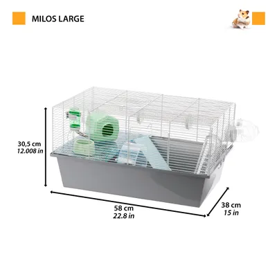 Ferplast Cage pour hamsters Milos Large 58x38x30,5 cm