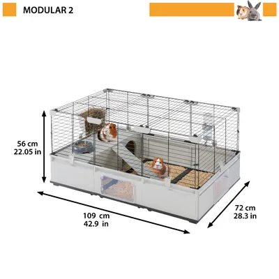 Ferplast Cage modulaire et extensible Modular 2 pour lapins MODULAR 2