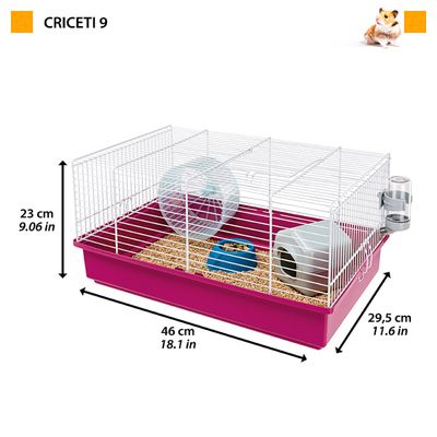 Ferplast Cage pour hamster Criceti 9 46 x 29,5 x 23 cm 57009070