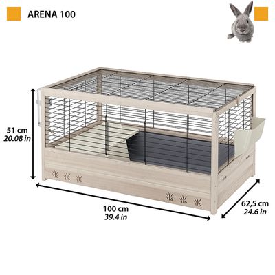 Cage pour Lapins Clapier Maison Rongeurs Intérieur Multi-taille