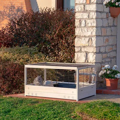 Cage pour Lapins Clapier Maison Rongeurs Intérieur Multi-taille