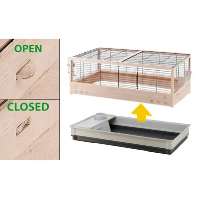 Cage pour Lapins Clapier Maison Rongeurs Intérieur Multi-taille