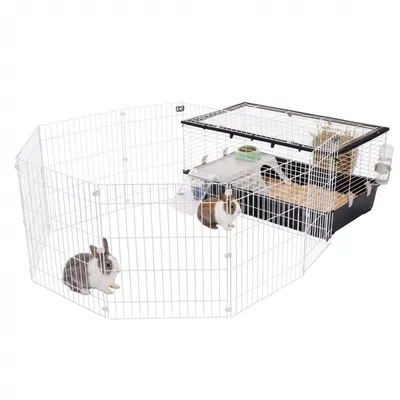 Ferplast Cage pour lapins et cochons d'inde avec clôture PARKHOME