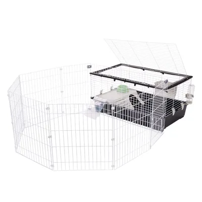 Ferplast Cage pour lapins et cochons d'inde avec clôture PARKHOME