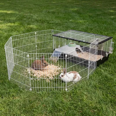 Ferplast Cage pour lapins et cochons d'inde avec clôture PARKHOME