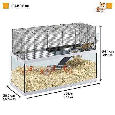 Ferplast Habitat à 2 étages pour gerbilles GABRY 80