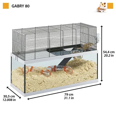 Ferplast Habitat à 2 étages pour gerbilles GABRY 80