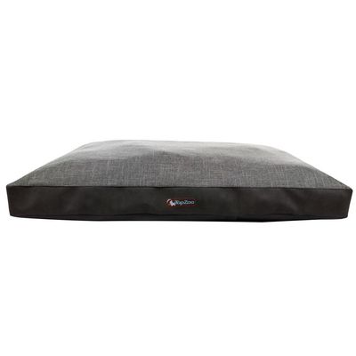 TOPZOO Matelas Chien Déhoussable Simili Cuir Gris M80
